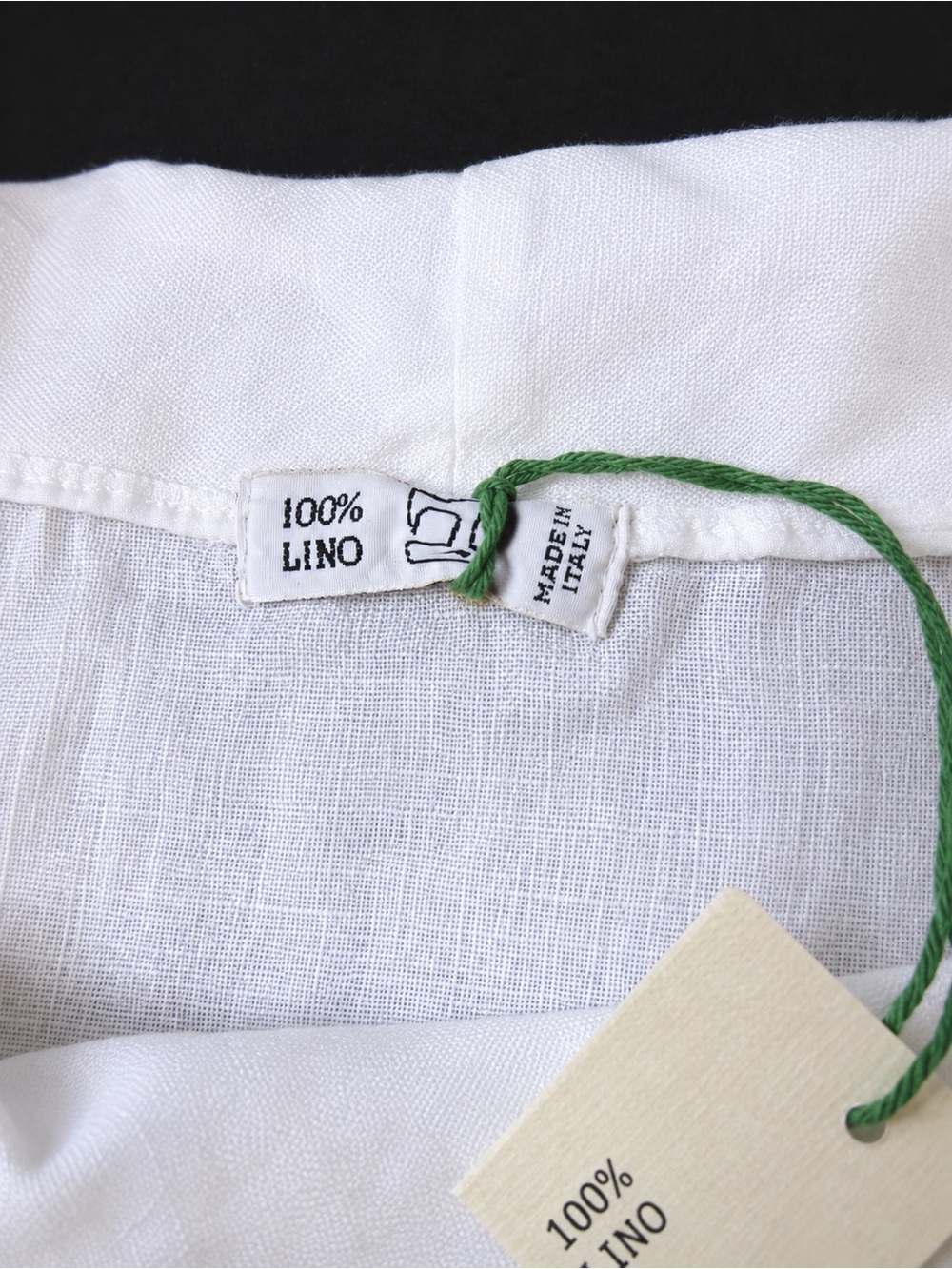 Made in Italy 100% Linen White Sleeveless Cowl Neck Top One Size NWT - Picture 3 of 5